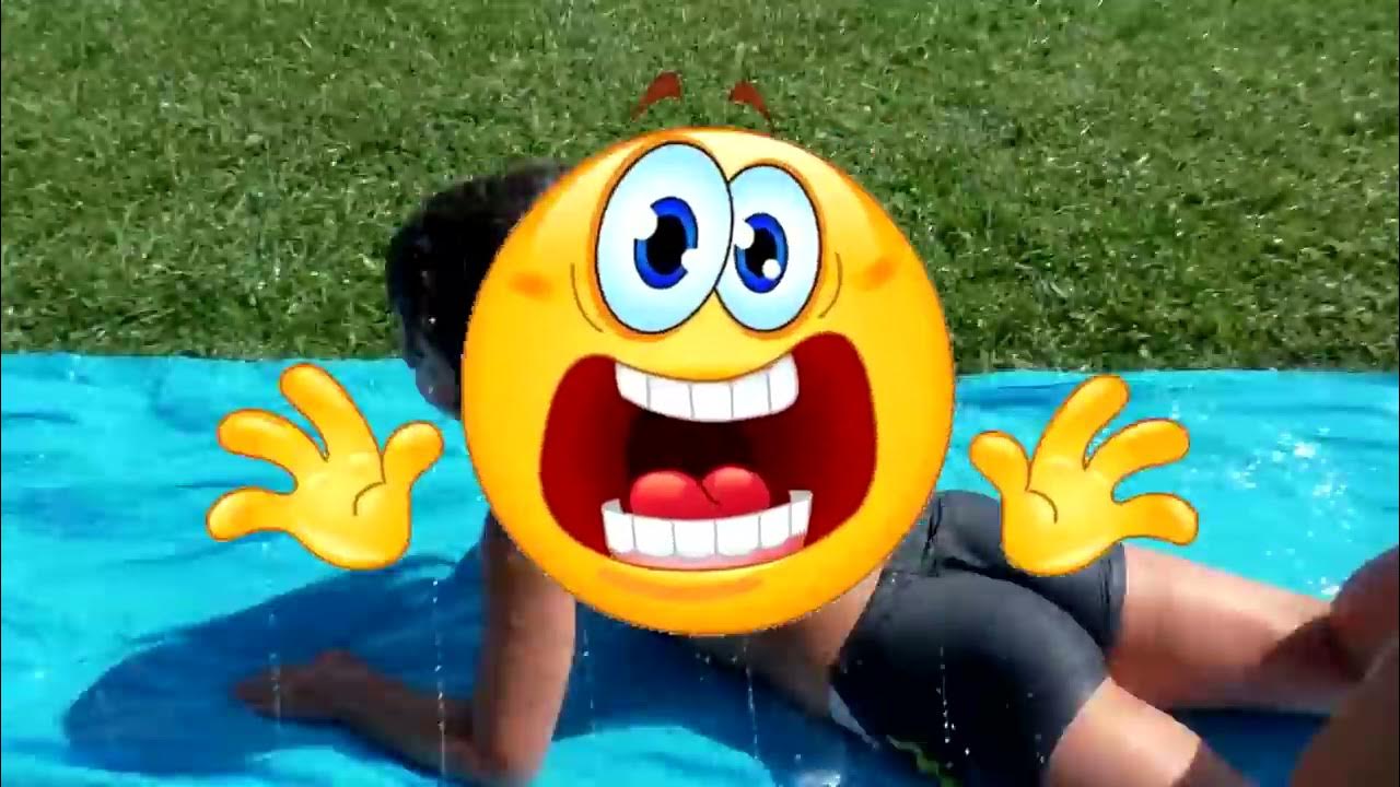 Водная горка для детей H2O GO Катаемся с горки на животиках Water Slide ...