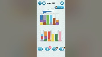 water sort puzzle games level 733 Numpuz android ios games