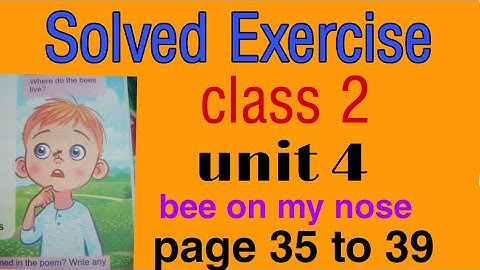 SNC ENGLISH GRADE 2 | Unit 4  Bee on my nose | solved exercise | ptb grade 2 #onlinetuition