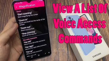 Samsung Galaxy A13: How to View A List Of Voice Access Commands