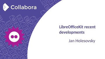 FOSDEM 2022 ⚙️ Jan Holesovsky 📹 LibreOfficeKit recent developments