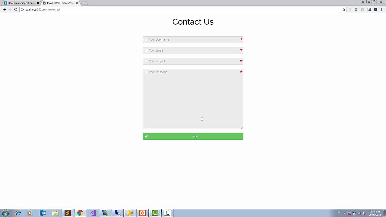 Como crear un formulario de contacto php html y css - YouTube