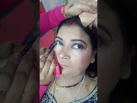 Real party makeup purple smokey eyes||Cut Crease Makeup studio||SBS