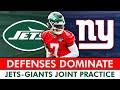 🚨Jets vs. Giants Joint Practice News: Defense DOMINATES + Justin Fields Shines!