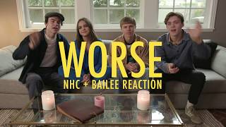 Video thumbnail of "Worse Video Reaction - New Hope Club w/ Bailee Madison"