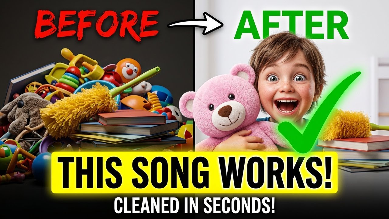 How Clean Song Clean up song that actually works | Kids tidy up in seconds 🧸 - YouTube