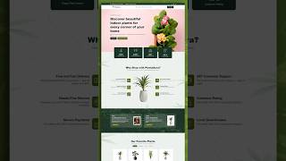 Modern Plant Shop Website Template for Online Nursery, Gardening Store, Indoor Plants, Outdoor Plant