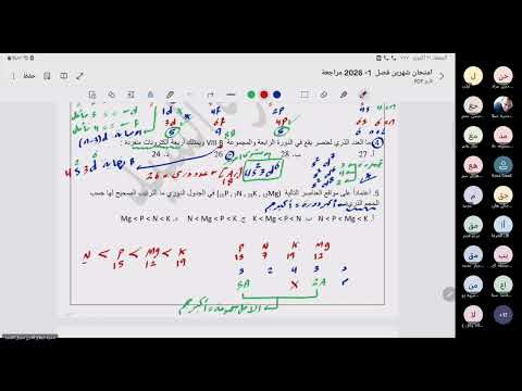 مراجعة امتحان شهرين فصل ١ ٢٠٢٦