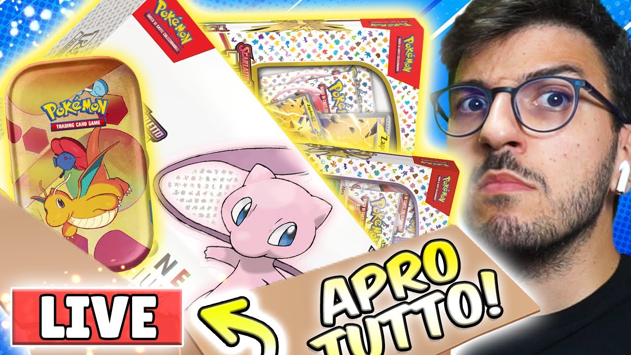 🔴 LIVE: APRO OGNI COLLEZIONE di POKEMON 151 per COMPLETARE il SET - YouTube