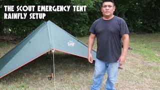 The Scout Emergency Tent Rainfly Setup