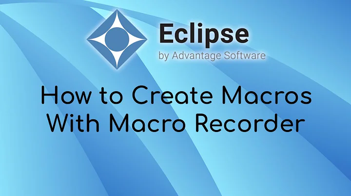 How to Create a Macro With Macro Recorder in Eclipse