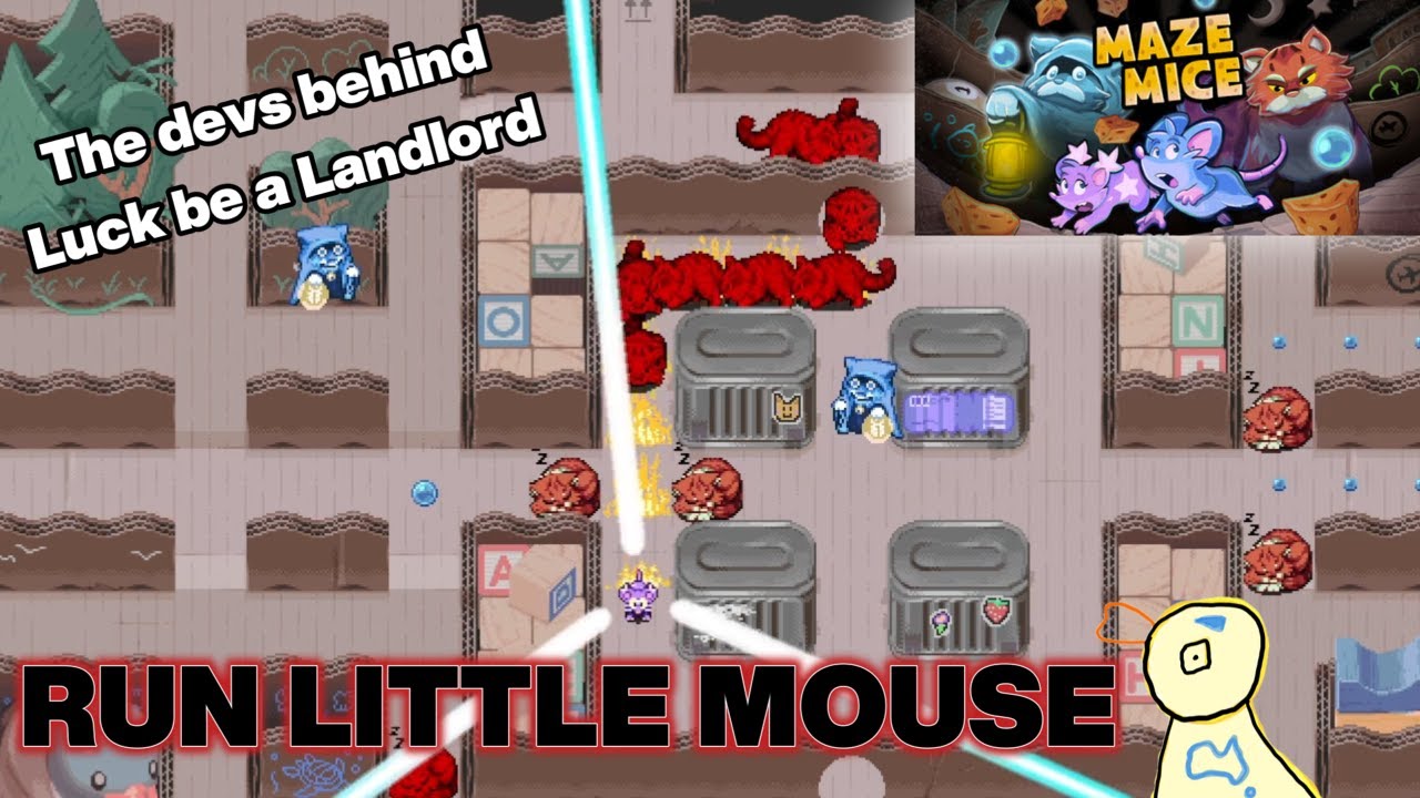 Pacman meets vampire survivors!? [Maze Mice] - YouTube