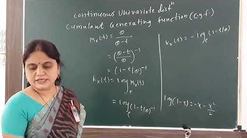 Univariate Continuous Probability Distribution (CGF)-6