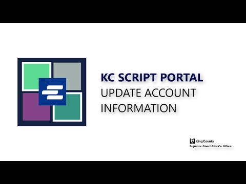 KC Script Portal - Updating Your Information