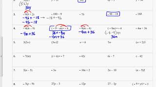 Algebra Chapter 1 IXL Skill I 3 Identify equivalent expressions