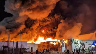FULLY INVOLVED MULTIALARM Warehouse Fire Gloucester County New Jersey 3/7/24