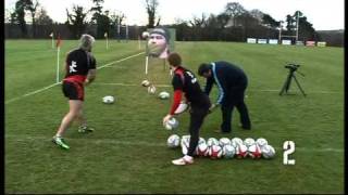 Pass the ball through Brian Moore's mouth