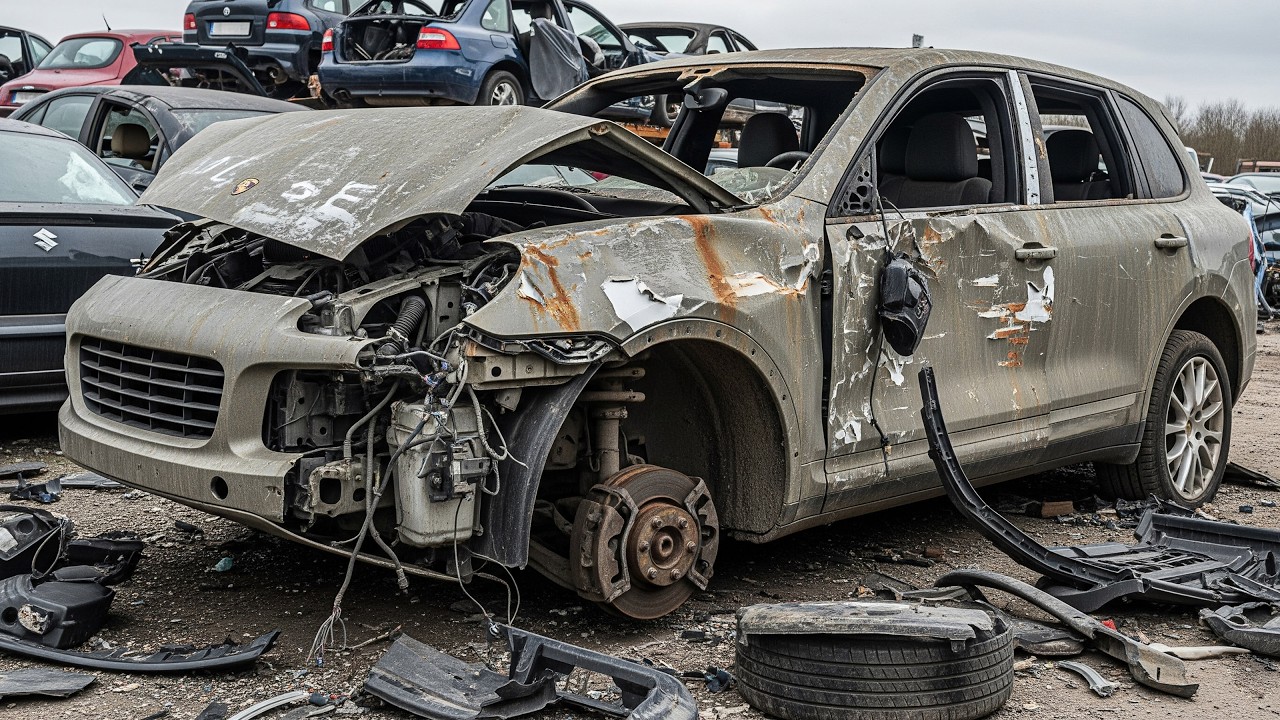 Wrecked Porsche Cayenne Restoration – From Crash to Like New