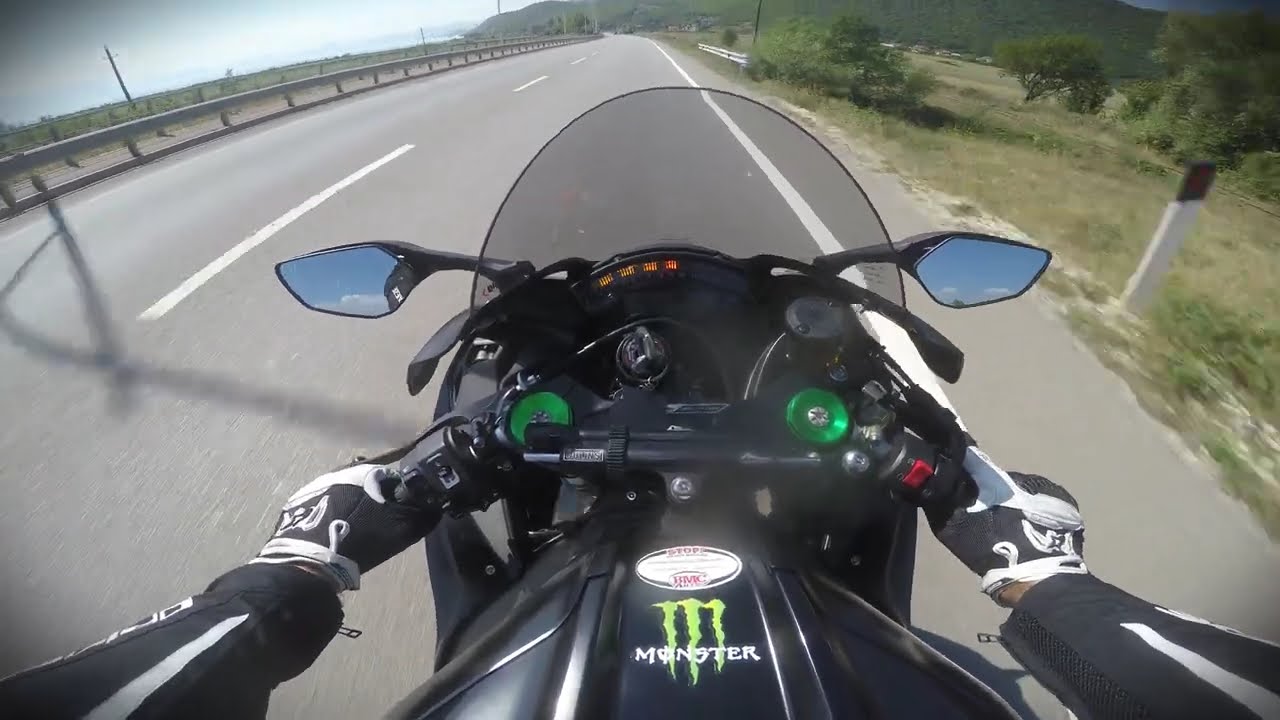 Kawasaki ZX10RR on Albanian Roads