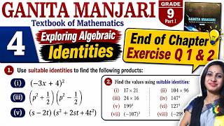 Class 9th Maths Chapter 4 End of Chapter Exercise | Ganita Manjari | Exploring Algebraic Identities