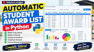 Automatic Student Award List in Python | Marks, Grades & Positions