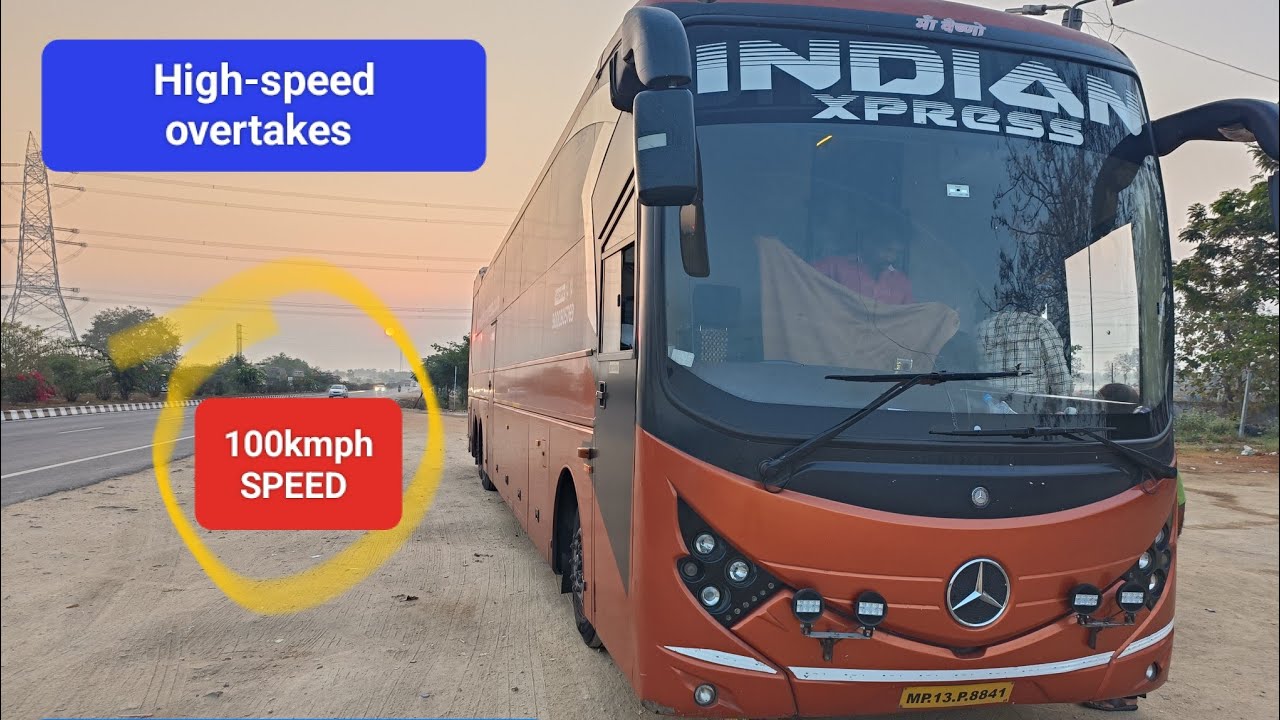 MERCEDES BENZ BUS HIGH-SPEED OVERTAKES💥FT.INDIAN EXPRESS TRAVELS - YouTube
