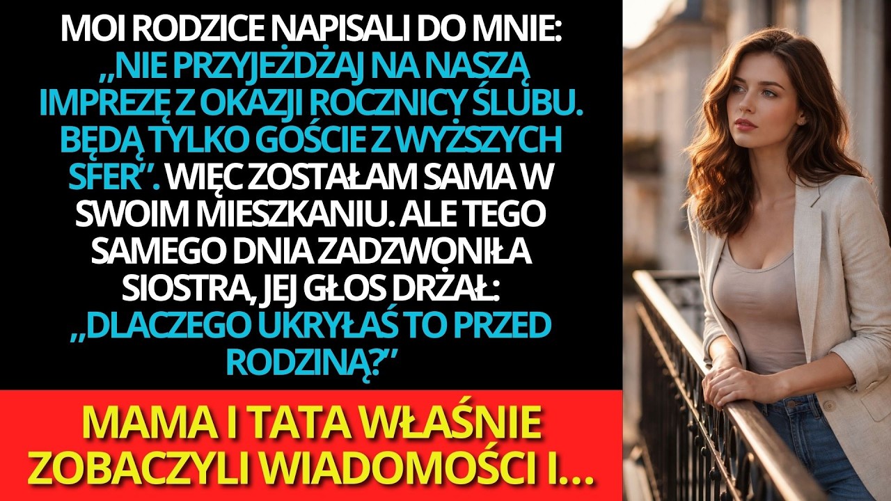 Rodzice napisali: „Nie przychodź — tylko elity”. Goście zaczęli pytać, gdzie jestem