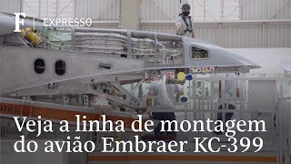 Veja a linha de montagem final do avião Embraer KC-399