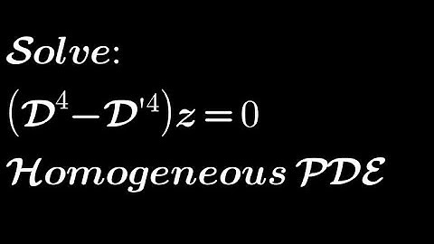 Solve: (D⁴-D