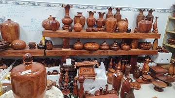 Thợ gỗ làng nghề bán vài cặp lục bình, bàn ghế, tủ giường, đồ mỹ nghệ làm thủ công cực đẹp