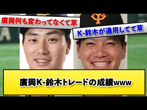 廣岡↔K-鈴木　トレード後の成績