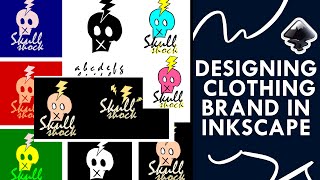 Designing a clothing brand in Inkscape open source free software#graphicdesign #logo #inkscape screenshot 4