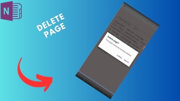 How to delete a page in OneNote