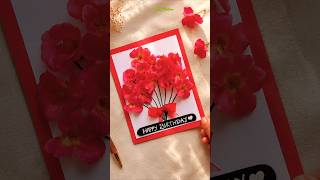 Last Minute Birthday Card| 🌸 | Easy DIY Flower Card in Under 1 Minute| #shorts #birthdaycard #bday