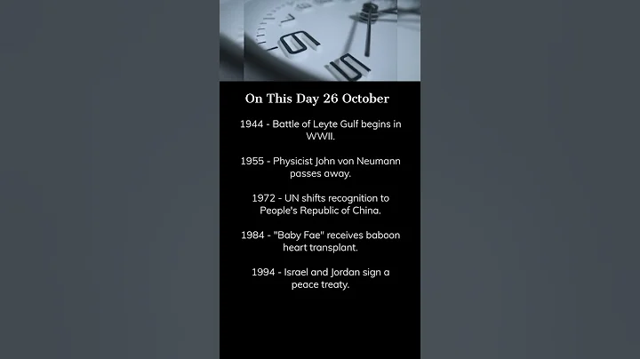 On This Day 26 October