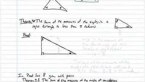 Sum of the Angles of Triangles in Hyperbolic Geometry