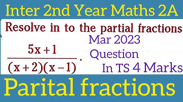 problem on partial fractions||Inter 2nd Year Maths 2A in telugu@maths naresh eclass