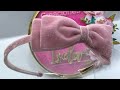 diadema lazo doble terciopelo glitter video no. 1074 creaciones rosa isela