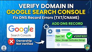DNS Records Not Working | Google Search Console Verification Fix