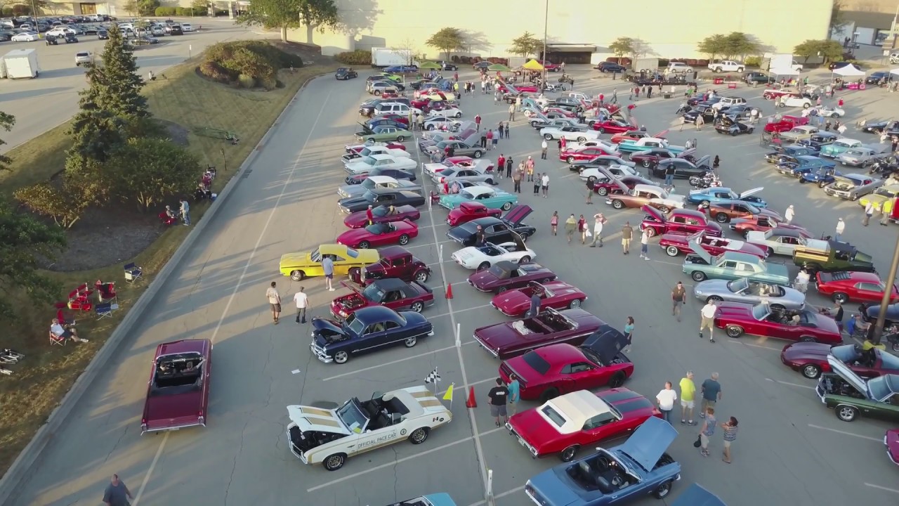 Classic and Muscle Car Show DJI Drone Video in Bloomingdale IL YouTube
