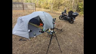 My first solo moto camping | Texas | Royal Enfield Meteor 350