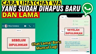 CARA MELIHAT CHAT WA YANG SUDAH DIHAPUS LAMA ATAUPUN BARU