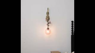 Evelyn Glass Rose Wall Sconce