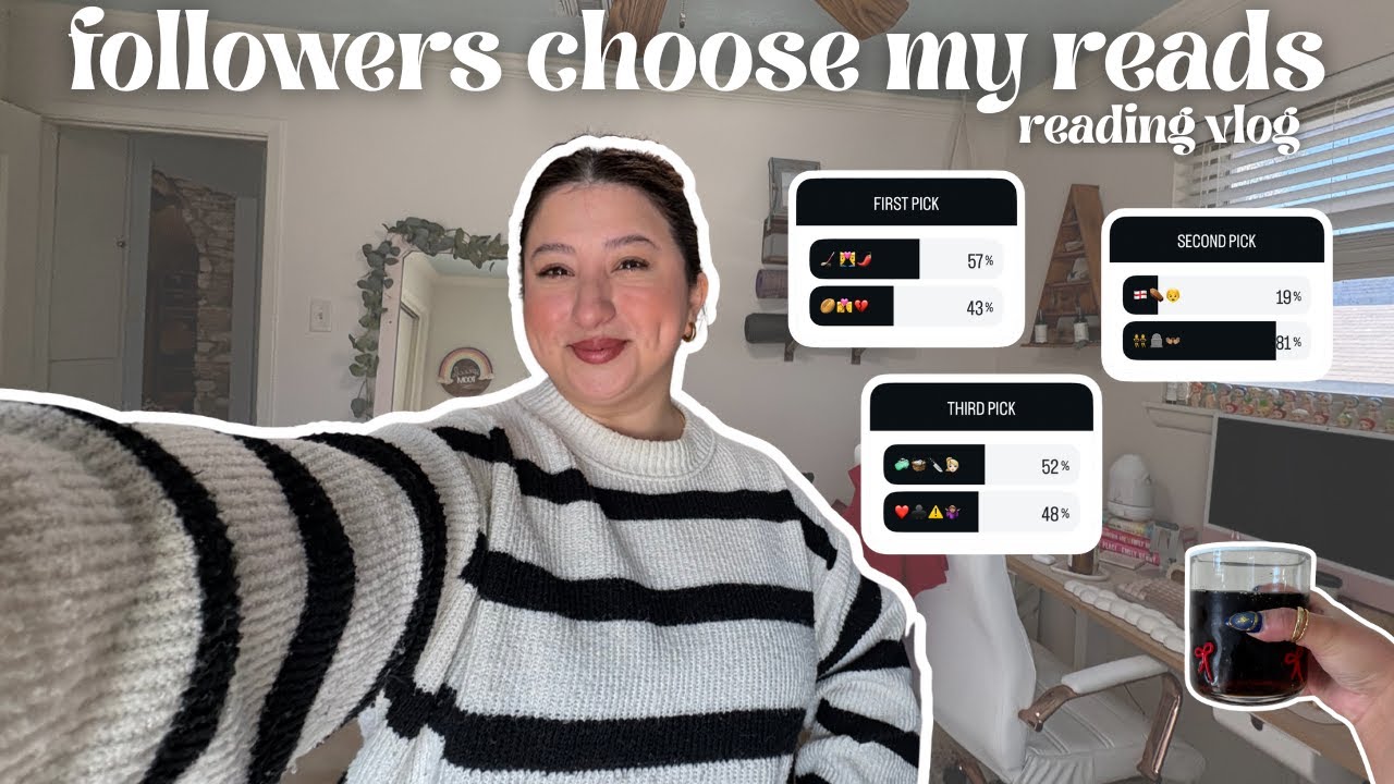reading vlog ☕️🖤📚 | followers choose my reads for the week!