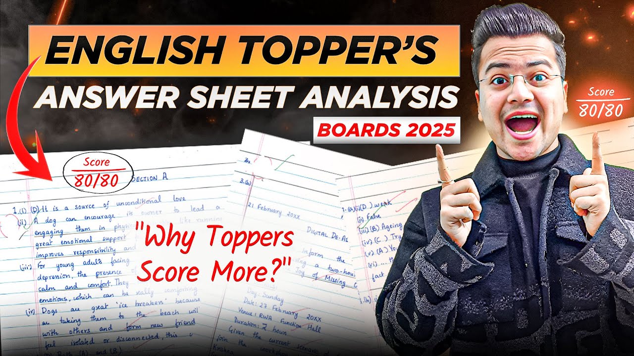 CBSE ENGLISH TOPPER ANSWER SHEET | Tips to Score 80/80 | English Board 2025 | Lessons form Topper