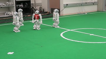 4 Flocking Agents, One Manually Controlled - Robot Video