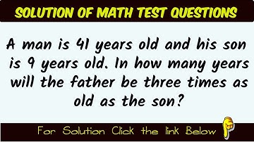 NTS,ETEA,FPSC,KPPSC,PPSC,BPSC Math Test Age Related Problems Part-11