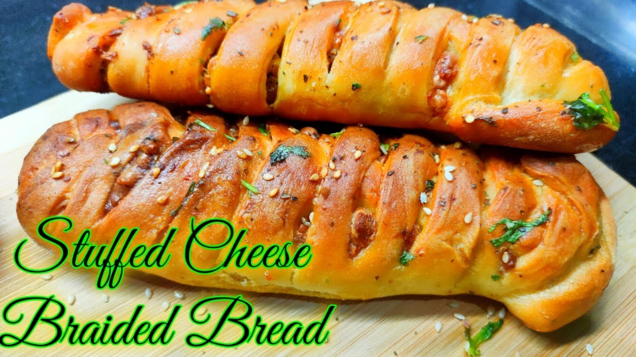 Braided Bread stuffed| Braided bread recipe Indian| Bread recipe with ...