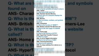 computer related questions &amp; Answers ll #related
