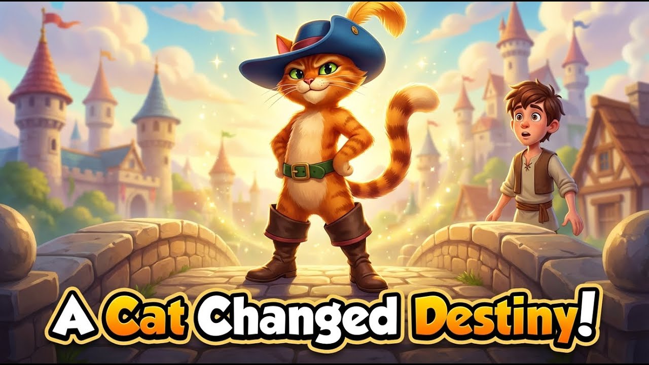 The Clever Cat Who Changed Fate 🐱✨ | Magical Cartoon Story | Kids Cartoon | Fun Cartoon Adventure